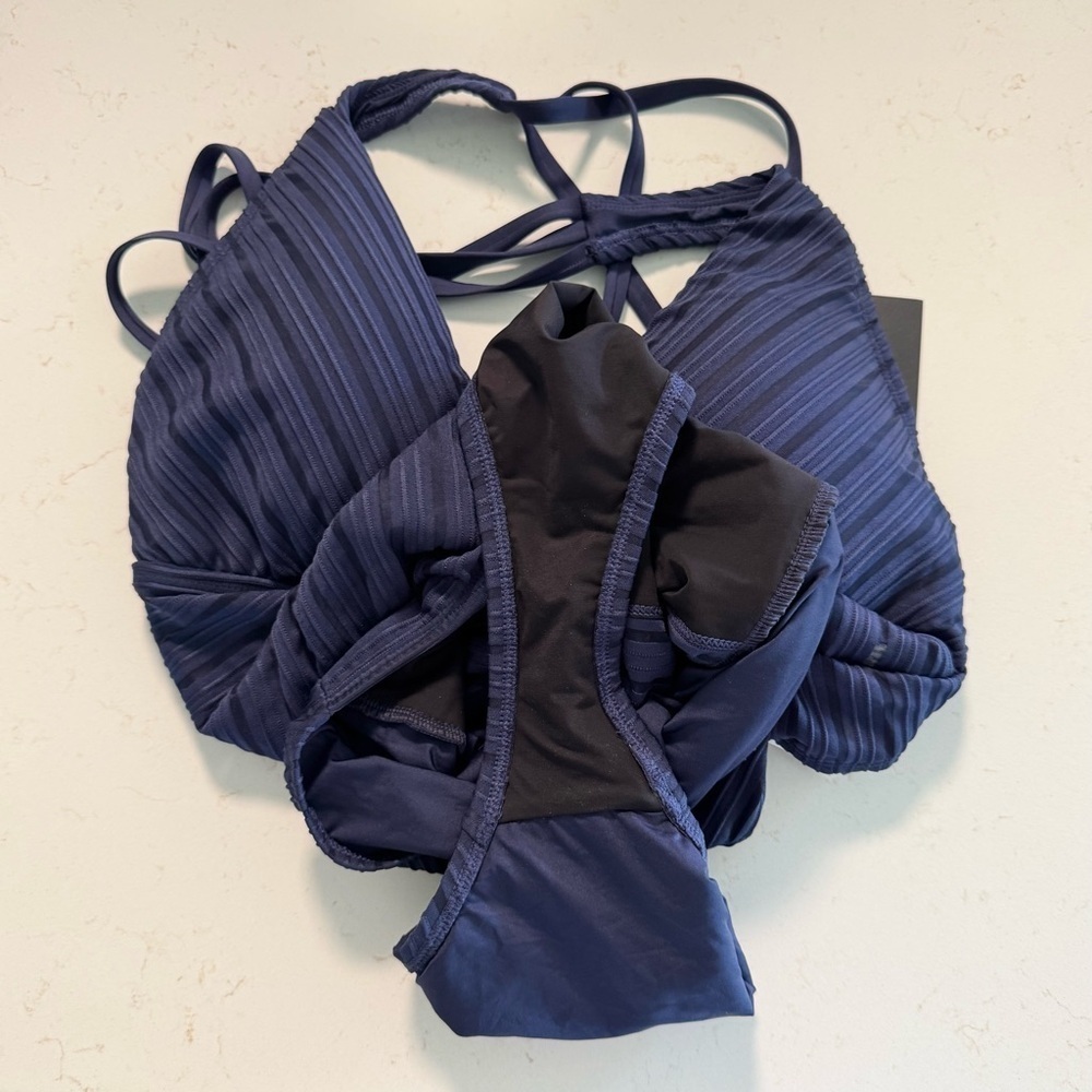 La Blanca Lingerie Tummy Control Muti Strap One Piece Swimsuit NWT 16 Dark Blue - Picture 8 of 8